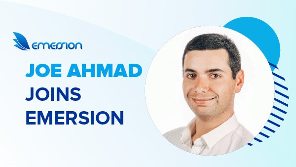 Joe Ahmad joins Emersion as Operations Manager
